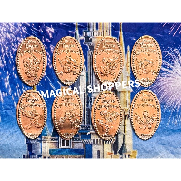 Disney Other - Disney Parks Pirates of the Caribbean Walt Disney World Pressed Penny Coins